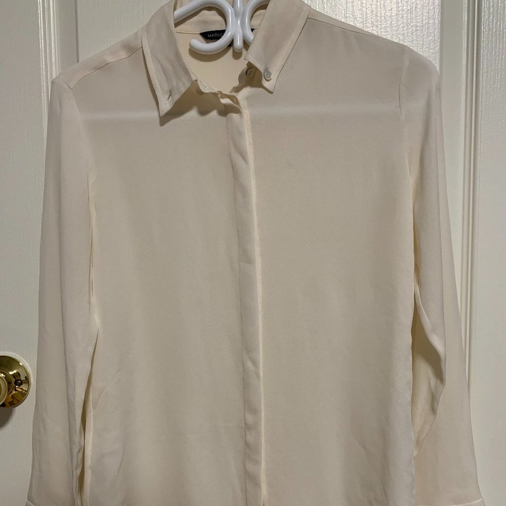 Marissa Webb Cream Button-Up Blouse